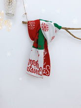 Women Thickened Warm Printed Christmas Scarf
